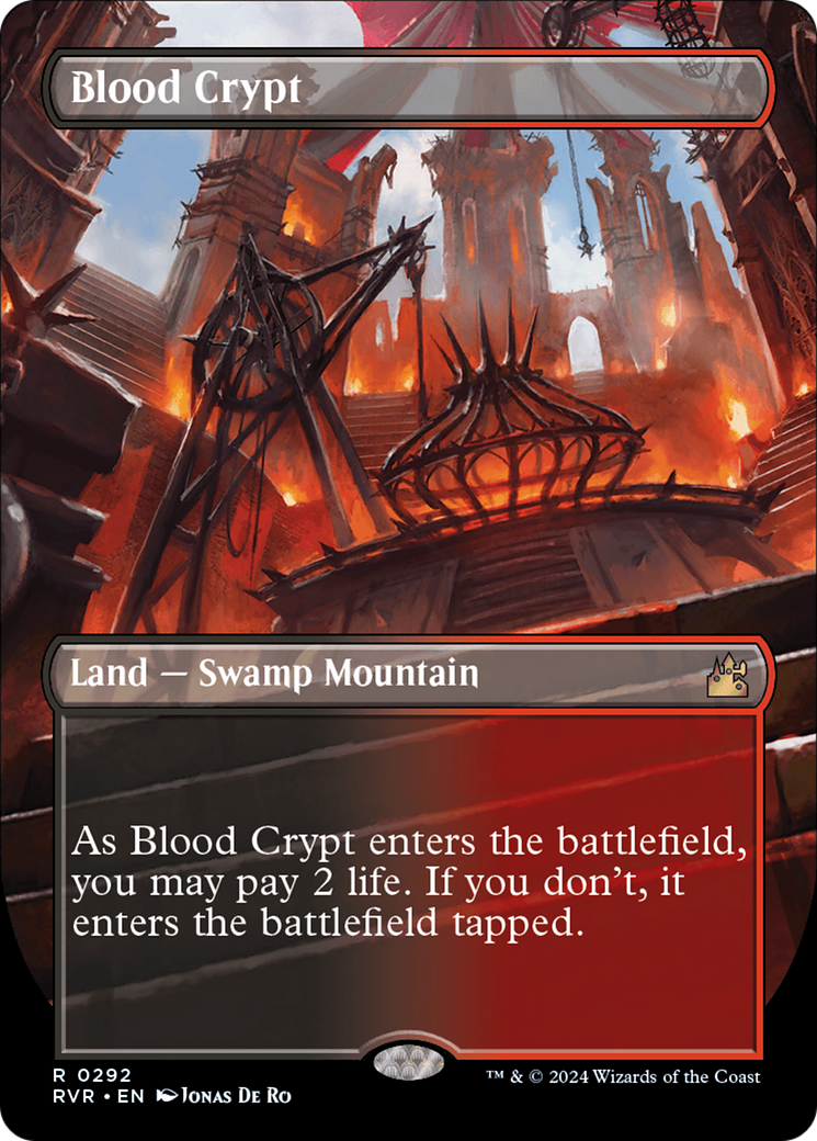 Blood Crypt (Borderless) [Ravnica Remastered] | The CG Realm