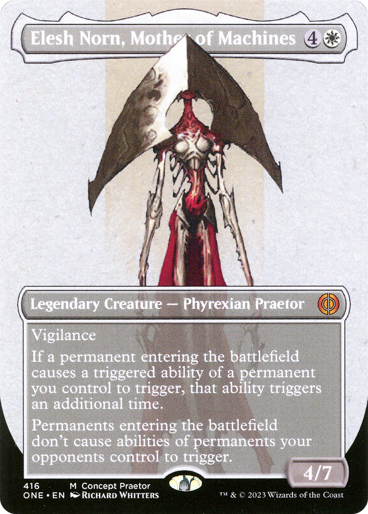 Elesh Norn, Mother of Machines (Borderless Concept Praetors) [Phyrexia: All Will Be One] | The CG Realm