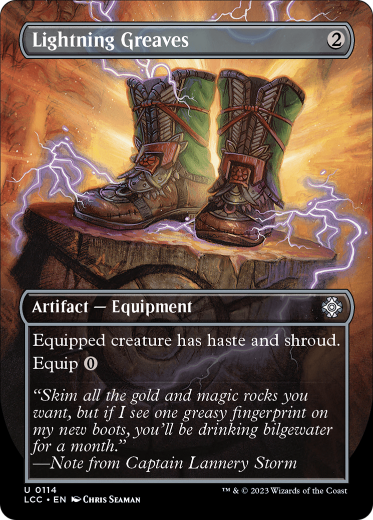 Lightning Greaves (Borderless) [The Lost Caverns of Ixalan Commander] | The CG Realm