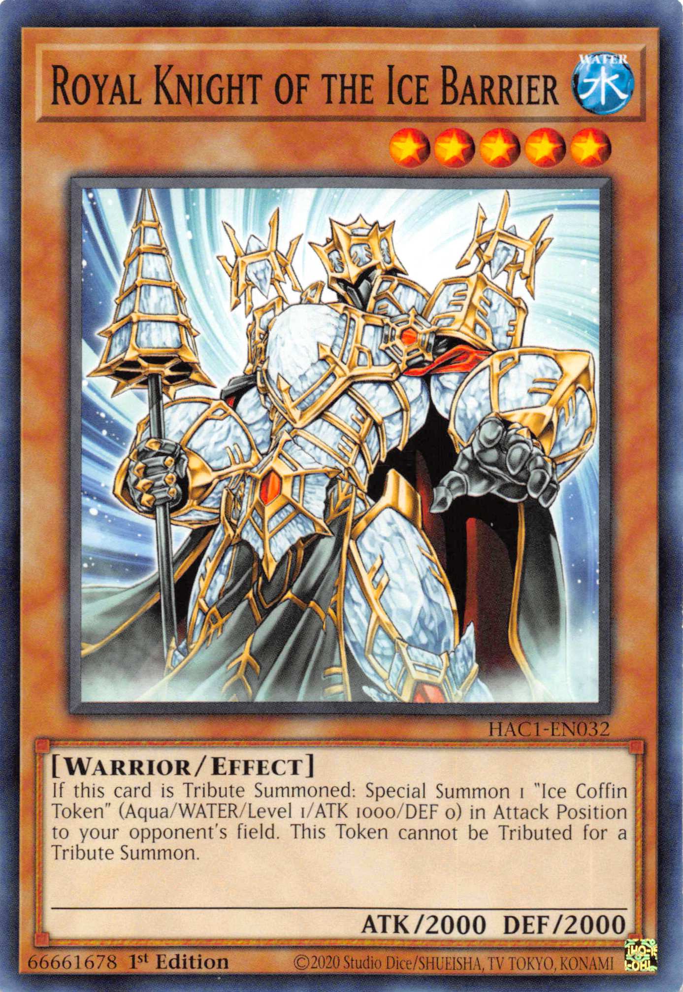 Royal Knight of the Ice Barrier [HAC1-EN032] Common | The CG Realm