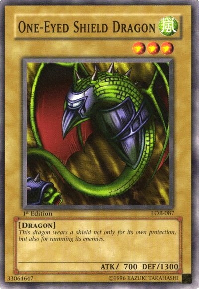 One-Eyed Shield Dragon [LOB-087] Common | The CG Realm