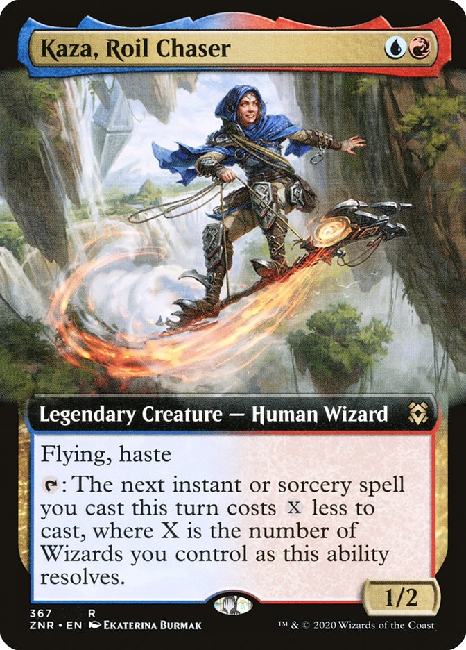 Kaza, Roil Chaser (Extended Art) [Zendikar Rising] | The CG Realm