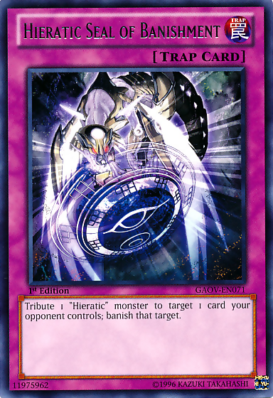 Hieratic Seal of Banishment [GAOV-EN071] Rare | The CG Realm