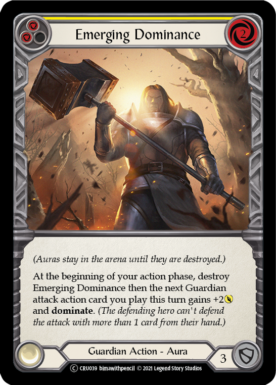 Emerging Dominance (Yellow) [U-CRU039] (Crucible of War Unlimited)  Unlimited Rainbow Foil | The CG Realm