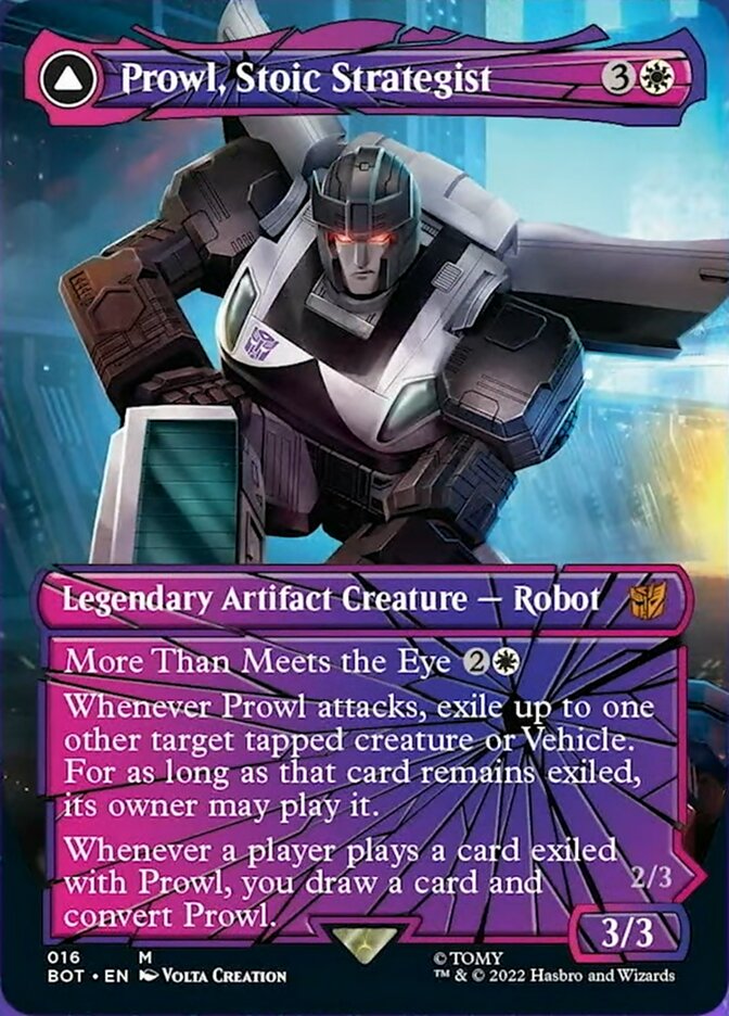 Prowl, Stoic Strategist // Prowl, Pursuit Vehicle (Shattered Glass) [Transformers] | The CG Realm