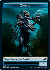 Human (001) // Zombie (005) Double-Sided Token [Innistrad: Crimson Vow Tokens] | The CG Realm