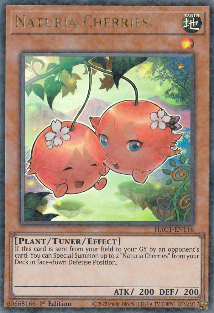 Naturia Cherries (Duel Terminal) [HAC1-EN116] Parallel Rare | The CG Realm