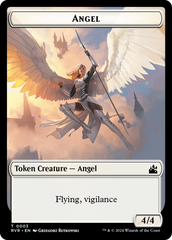 Saproling // Angel (0003) Double-Sided Token [Ravnica Remastered Tokens] | The CG Realm