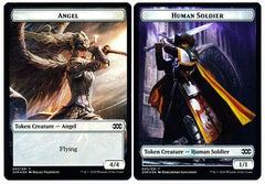 Angel // Human Soldier Double-Sided Token [Double Masters Tokens] | The CG Realm