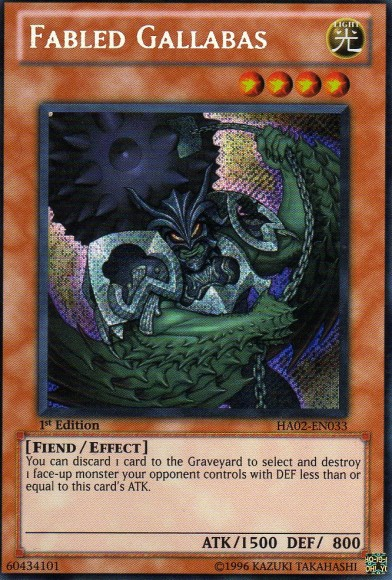 Fabled Gallabas [HA02-EN033] Secret Rare | The CG Realm