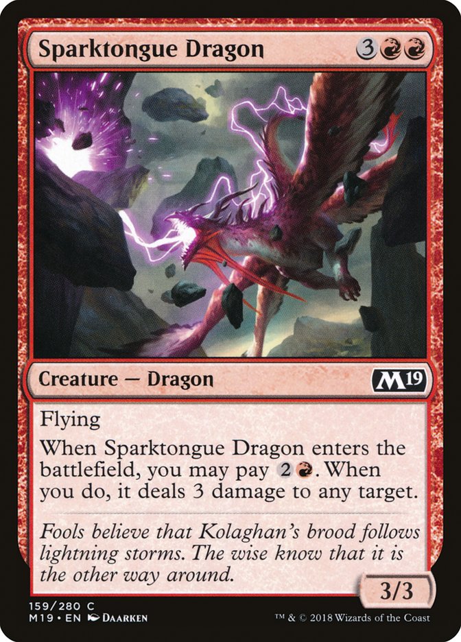 Sparktongue Dragon [Core Set 2019] | The CG Realm