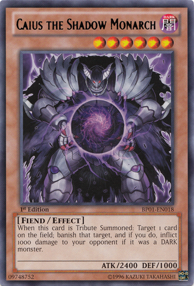 Caius the Shadow Monarch [BP01-EN018] Rare | The CG Realm