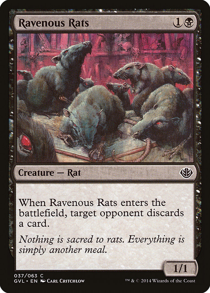 Ravenous Rats (Garruk vs. Liliana) [Duel Decks Anthology] | The CG Realm