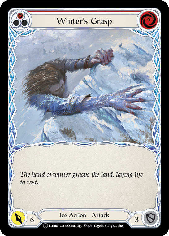 Winter's Grasp (Red) [U-ELE160] (Tales of Aria Unlimited)  Unlimited Rainbow Foil | The CG Realm