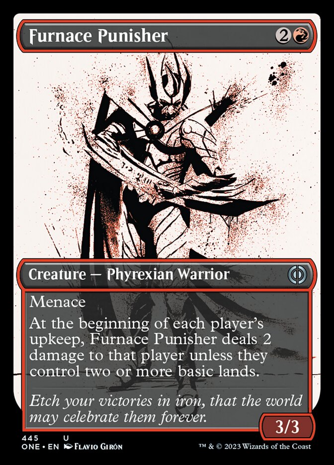 Furnace Punisher (Showcase Ichor Step-and-Compleat Foil) [Phyrexia: All Will Be One] | The CG Realm