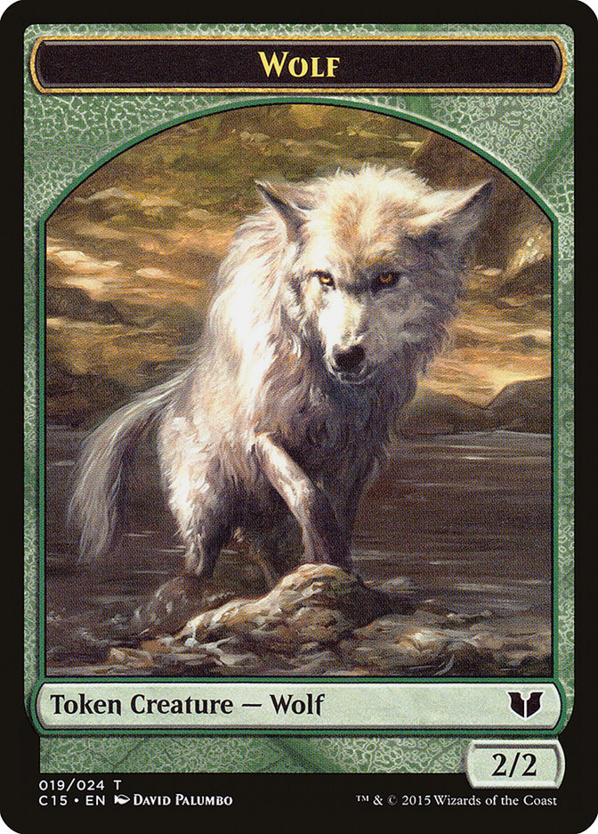 Wolf // Zombie Double-Sided Token [Commander 2015 Tokens] | The CG Realm