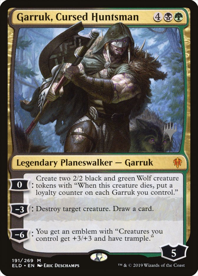 Garruk, Cursed Huntsman (Promo Pack) [Throne of Eldraine Promos] | The CG Realm