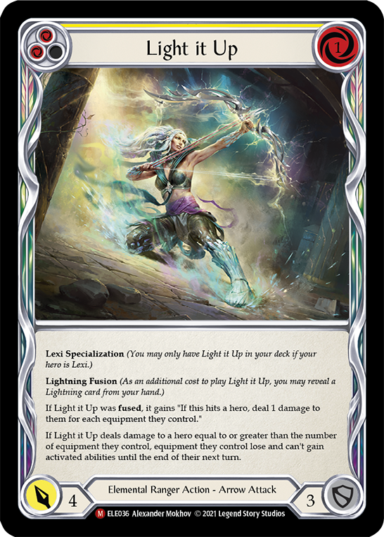 Light it Up [ELE036] (Tales of Aria)  1st Edition Rainbow Foil | The CG Realm