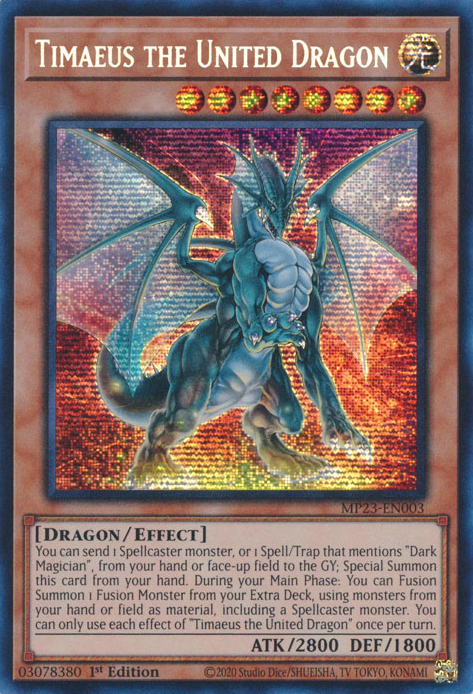 Timaeus the United Dragon [MP23-EN003] Prismatic Secret Rare | The CG Realm