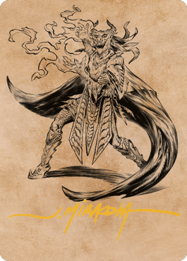 Livaan, Cultist of Tiamat Art Card (Gold-Stamped Signature) [Commander Legends: Battle for Baldur's Gate Art Series] | The CG Realm