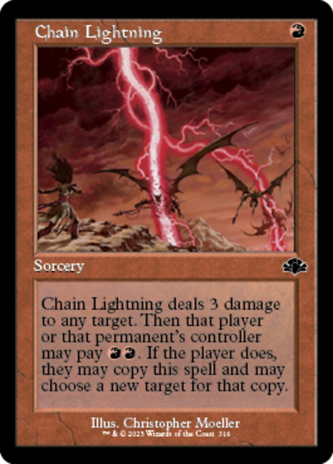 Chain Lightning (Retro) [Dominaria Remastered] | The CG Realm