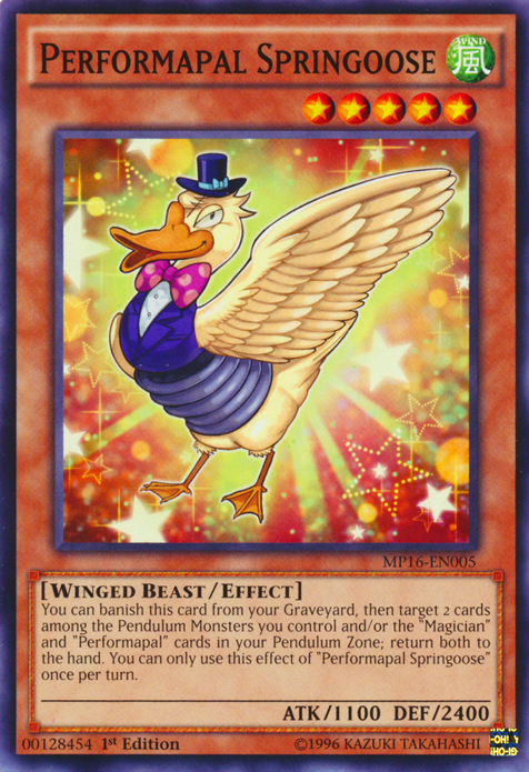 Performapal Springoose [MP16-EN005] Common | The CG Realm