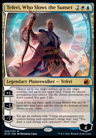 Teferi, Who Slows the Sunset (Promo Pack) [Innistrad: Midnight Hunt Promos] | The CG Realm