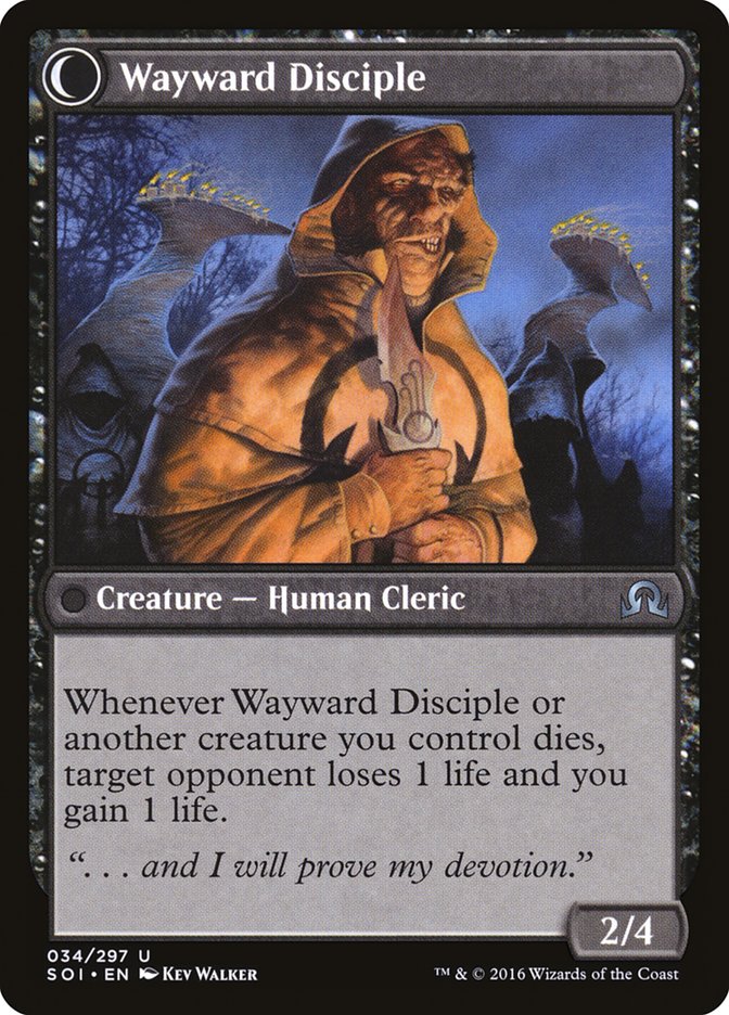 Pious Evangel // Wayward Disciple [Shadows over Innistrad] | The CG Realm