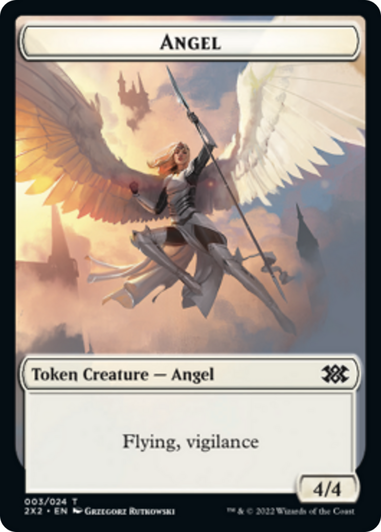 Zombie // Angel Double-Sided Token [Double Masters 2022 Tokens] | The CG Realm