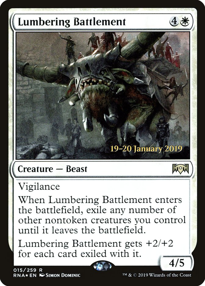 Lumbering Battlement [Ravnica Allegiance Prerelease Promos] | The CG Realm