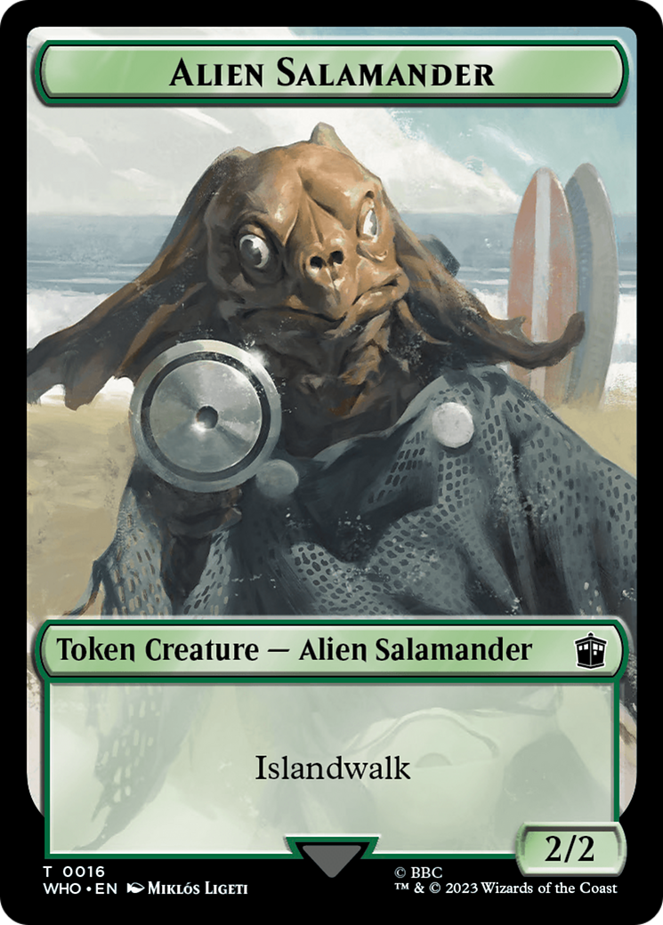 Alien // Alien Salamander Double-Sided Token [Doctor Who Tokens] | The CG Realm