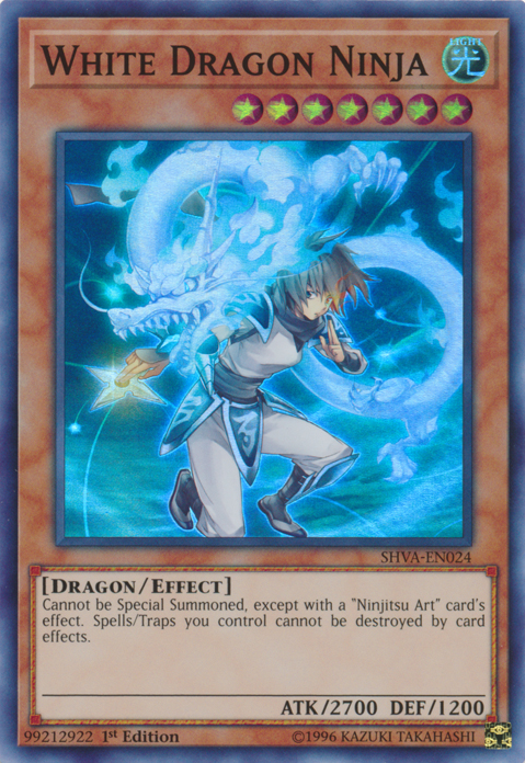 White Dragon Ninja [SHVA-EN024] Super Rare | The CG Realm