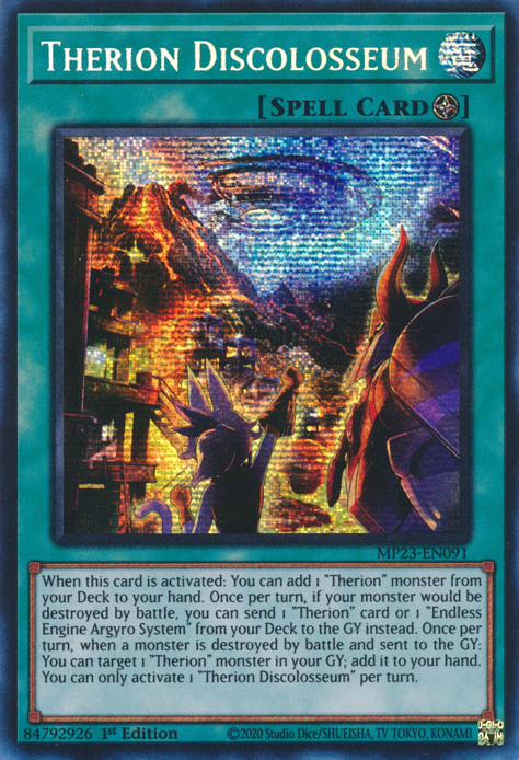 Therion Discolosseum [MP23-EN091] Prismatic Secret Rare | The CG Realm