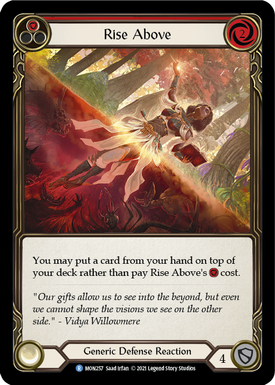 Rise Above (Red) [MON257] (Monarch)  1st Edition Normal | The CG Realm