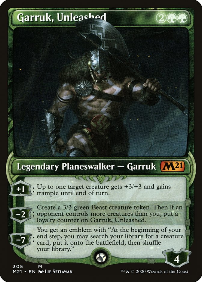 Garruk, Unleashed (Showcase) [Core Set 2021] | The CG Realm