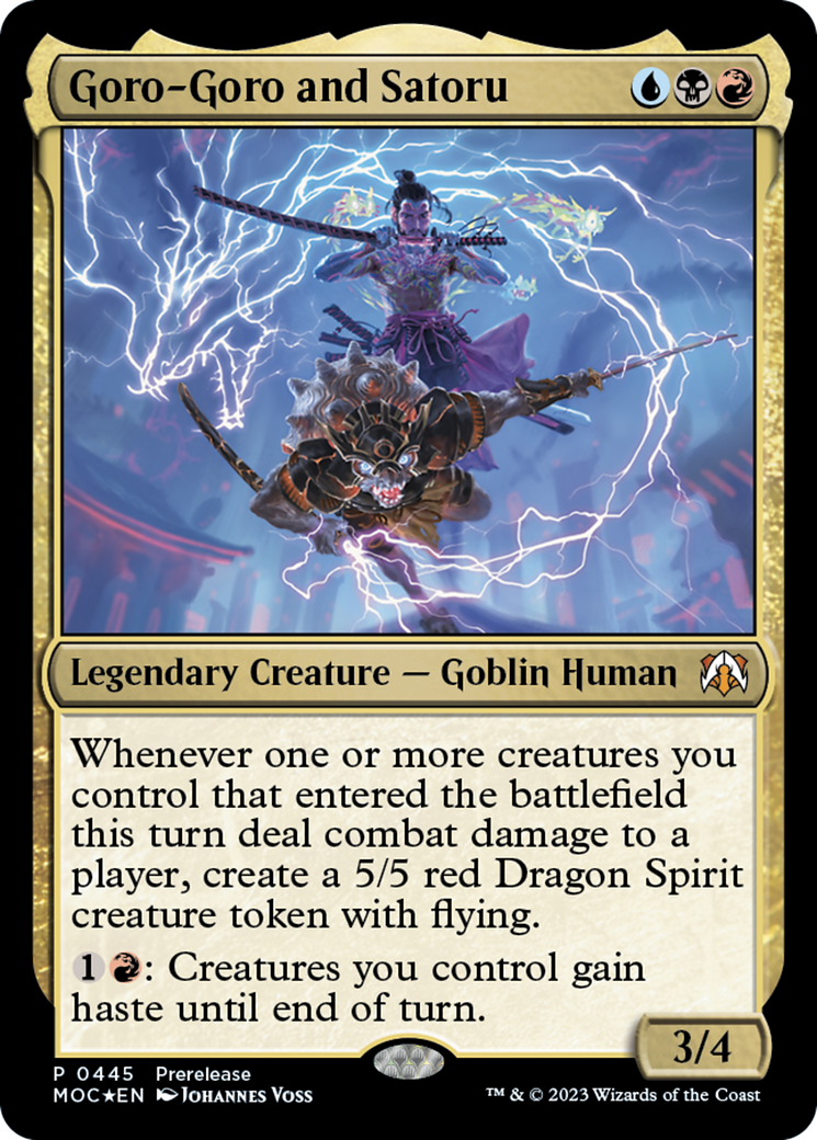 Goro-Goro and Satoru [March of the Machine Commander Prerelease Promos] | The CG Realm