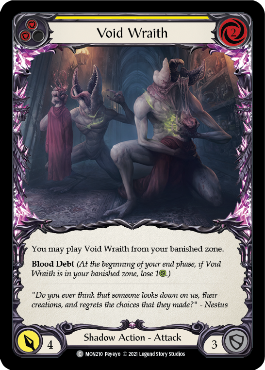 Void Wraith (Yellow) [MON210-RF] (Monarch)  1st Edition Rainbow Foil | The CG Realm