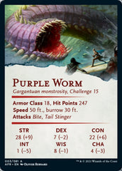 Purple Worm Art Card [Dungeons & Dragons: Adventures in the Forgotten Realms Art Series] | The CG Realm