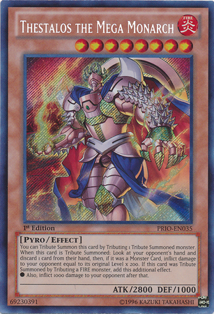 Thestalos the Mega Monarch [PRIO-EN035] Secret Rare | The CG Realm