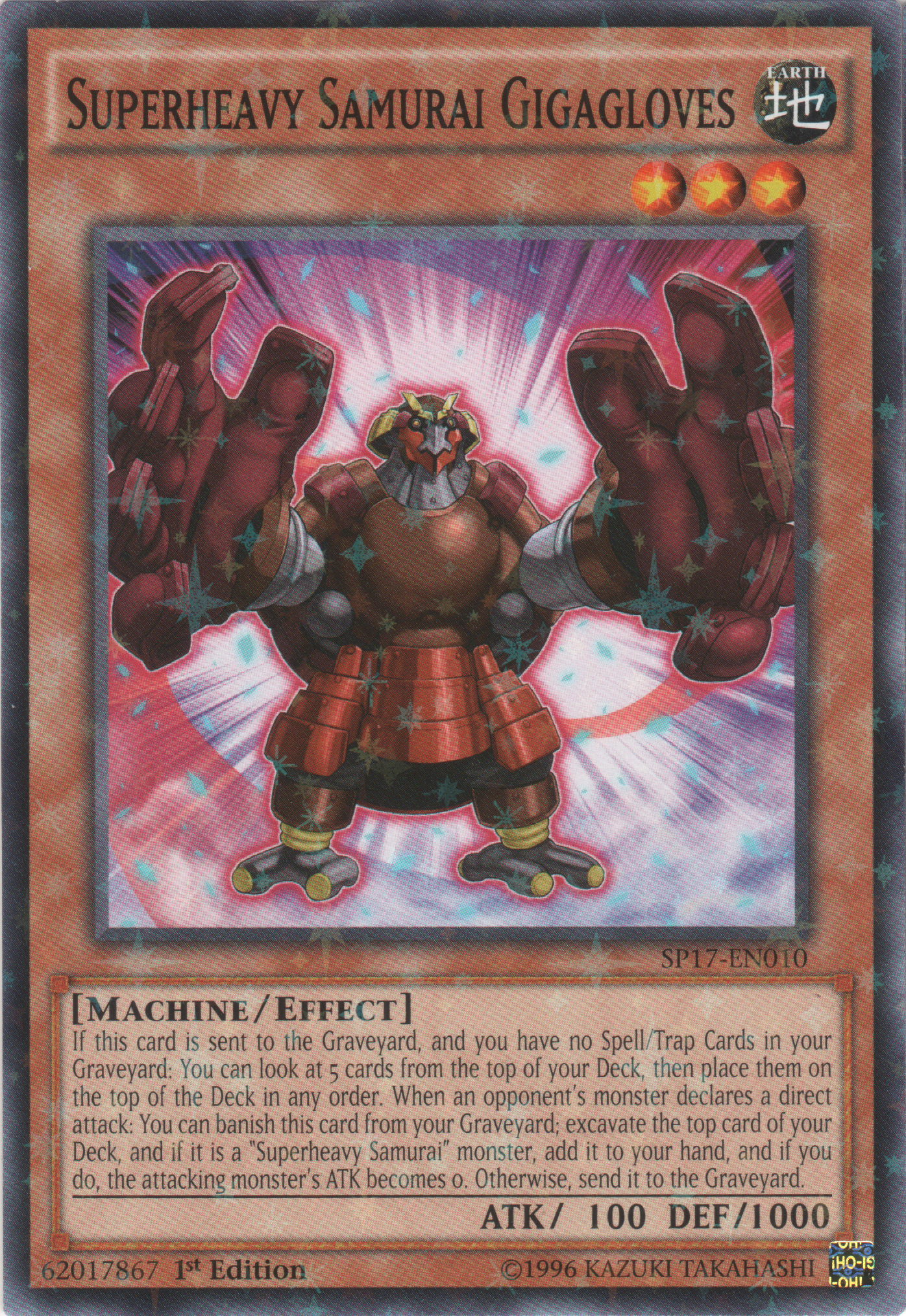 Superheavy Samurai Gigagloves [SP17-EN010] Starfoil Rare | The CG Realm