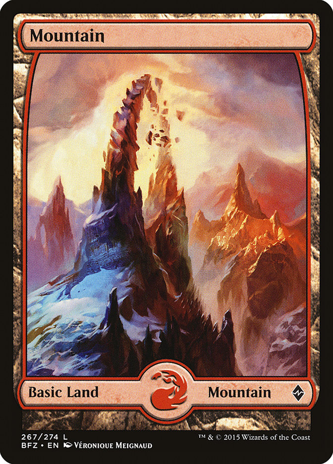 Mountain (267) (Full Art) [Battle for Zendikar] | The CG Realm