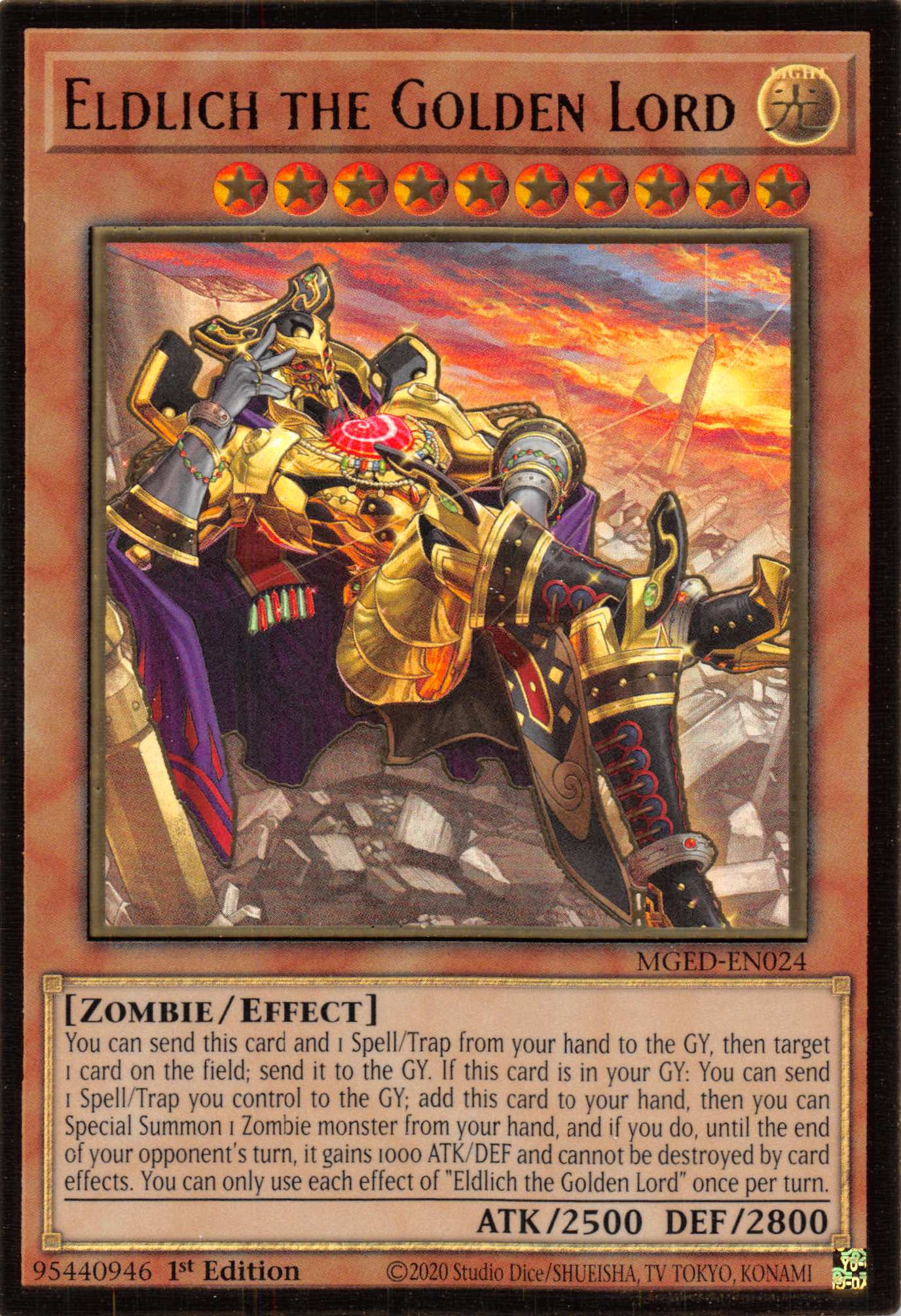 Eldlich the Golden Lord (Alternate Art) [MGED-EN024] Gold Rare | The CG Realm