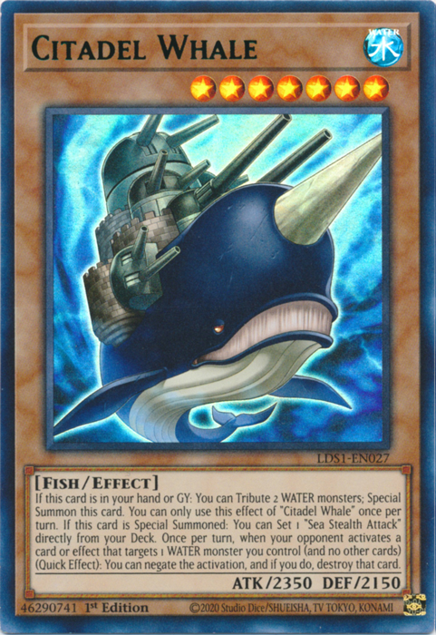 Citadel Whale (Green) [LDS1-EN027] Ultra Rare | The CG Realm