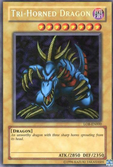 Tri-Horned Dragon [LOB-EN000] Secret Rare | The CG Realm