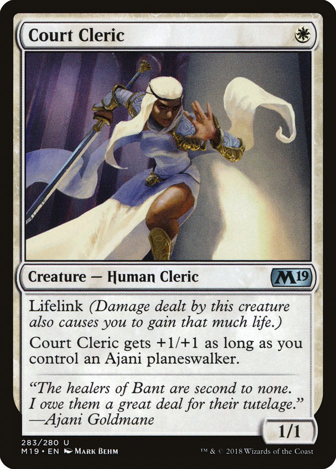 Court Cleric [Core Set 2019] | The CG Realm