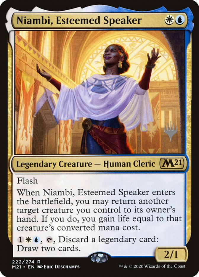 Niambi, Esteemed Speaker (Promo Pack) [Core Set 2021 Promos] | The CG Realm