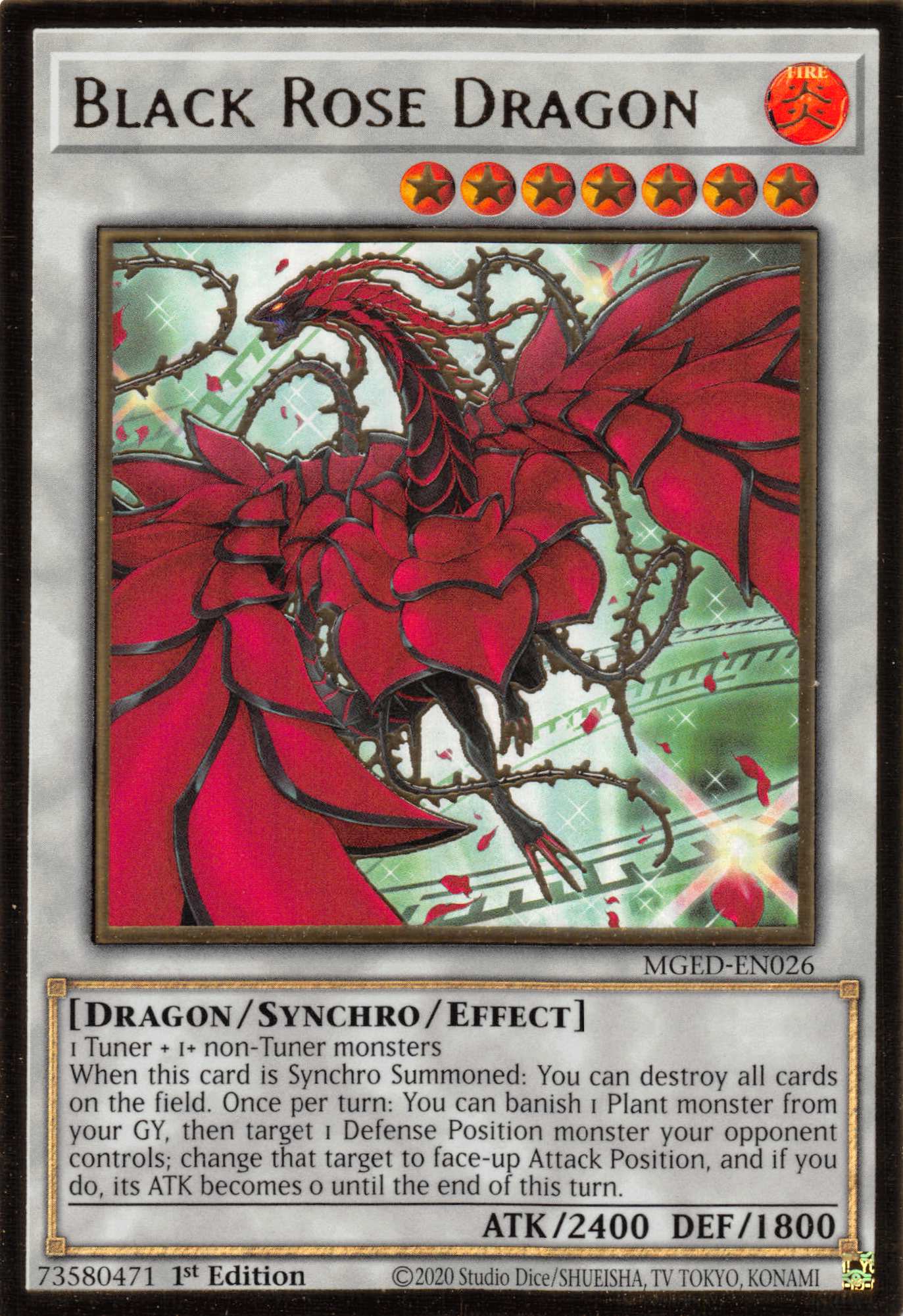 Black Rose Dragon (Alternate Art) [MGED-EN026] Gold Rare | The CG Realm