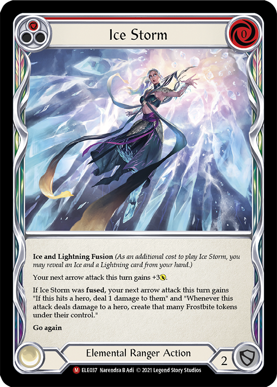 Ice Storm [ELE037] (Tales of Aria)  1st Edition Rainbow Foil | The CG Realm