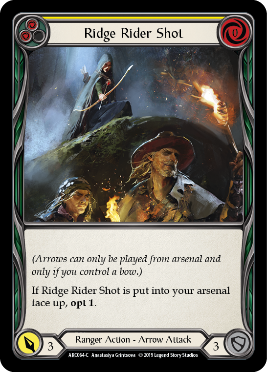 Ridge Rider Shot (Yellow) [ARC064-C] (Arcane Rising)  1st Edition Rainbow Foil | The CG Realm