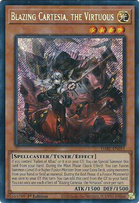 Blazing Cartesia, the Virtuous [DABL-EN011] Secret Rare | The CG Realm